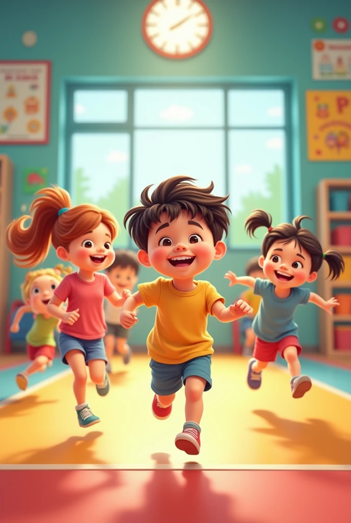 Kids doing exercise