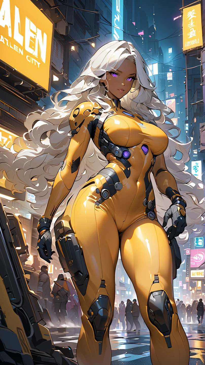 Woman in costume standing in desert, (((vulgarity))),Future Iwaba Young Woman, Beautiful futuristic himba woman, Futuristic Himba age girl, black African Woman Android, Beautiful Women of Warframe,(super huge gigantic breast:1.4),wide hips,Whipped legs, Trending in art stations, African Cyberpunk Wizard, karol bak uhd, beautiful full-body concept art, epic sci-fi character art, rossdraws ,dynamic pose,| afro futurism