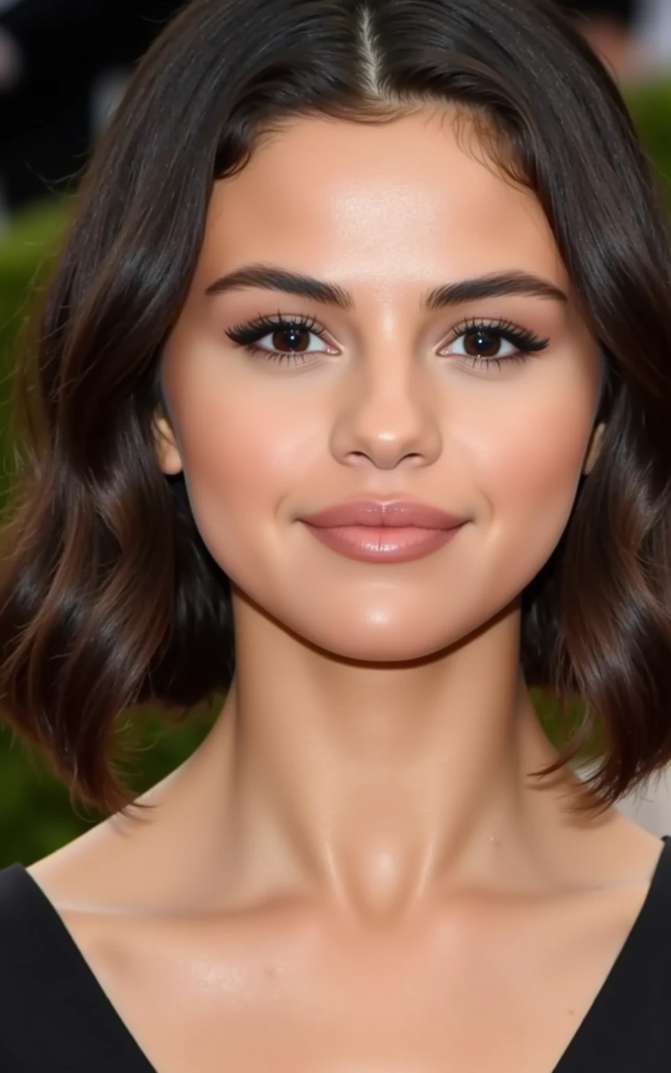Belle brune, 24 ans, ultra réaliste, ressemble à Kendall Jenner, portant un panier noir décolleté, Vue de face (debout dans un restaurant moderne la nuit), très détaillé, 20 ans, natural cheveux ondulés, yeux marron, Haute résolution, oeuvre d'art, excellente qualité, détails complexes, extrêmement détaillé, netteté, peau détaillée, peau noire, réaliste skin texture, texture, Yeux détaillés, professionnel, 4k, Prise de vue Canon, 85mm, faible profondeur de champ, vision des couleurs kodak, corps parfait, extrêmement détaillé with beautiful curves, Photos_\(ultra\), Photos réaliste, réaListe, Post-traitement, détails maximum, rugosité, La vie réelle, ultra réaliste, Photosréalisme, photographie, 8K HD, photographie (grain de film) plan moyen pour prendre des photos avec un éclairage de premier plan sombre et atmosphérique