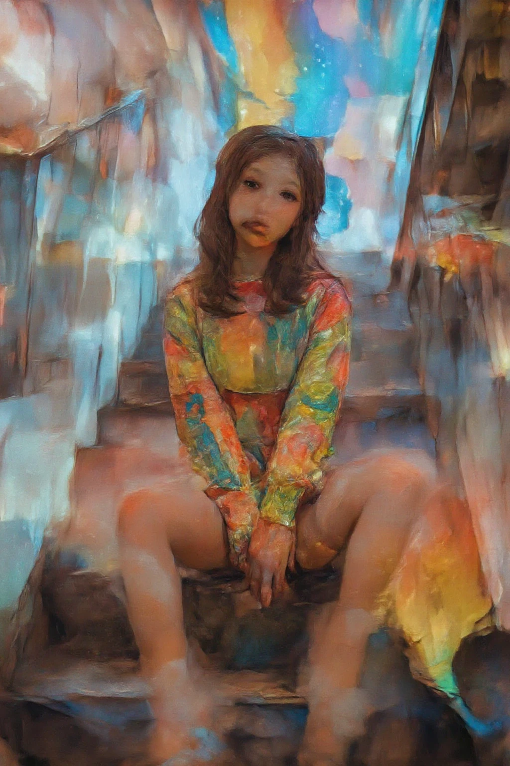 a beautiful street wear style girl stands facing the viewer, Roller skaters