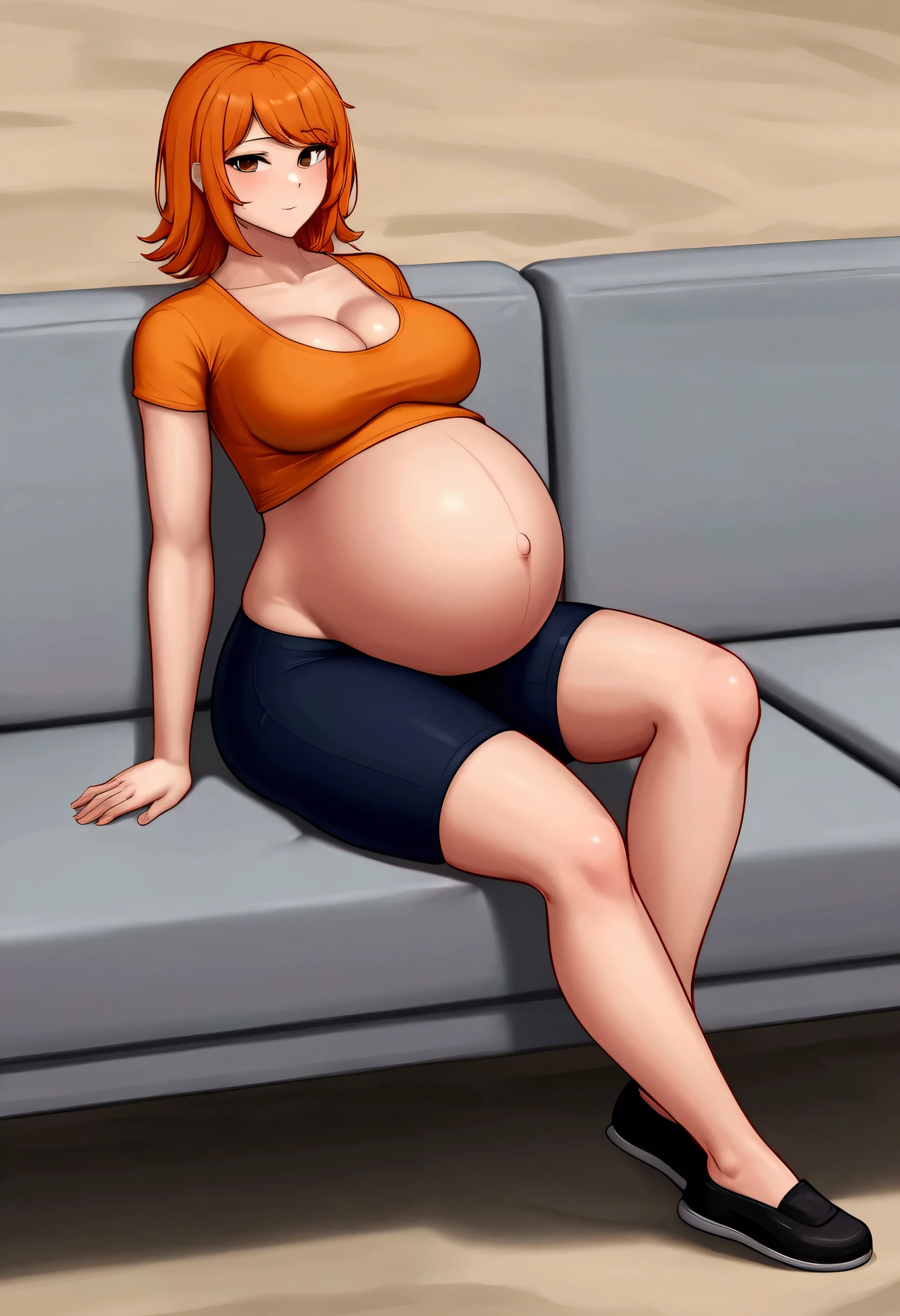 (masterpiece quality1.1), (insanely sophisticated detailed1.2), (realistic detailed beautiful face1.3), (1girl), beautiful face, RAW photo, best quality, high resolution, (masterpiece), Poison Ivy, DC Comics, wavy red hair, standing in art museum at night ((massive belly)), ((incredibly overstuffed belly)), (photorealistic:1.4), dynamic volumetric lighting, professional photography, sharp focus, HDR, 8K resolution, beautiful angular face, high rating, intricate detail, sophisticated detail, depth of field, detailed soft eyes, big eyes, chubby, soft fat, smooth skin, tight clothes, undersized clothes, (correct anatomy1.6), ((hyper swollen belly1.5))