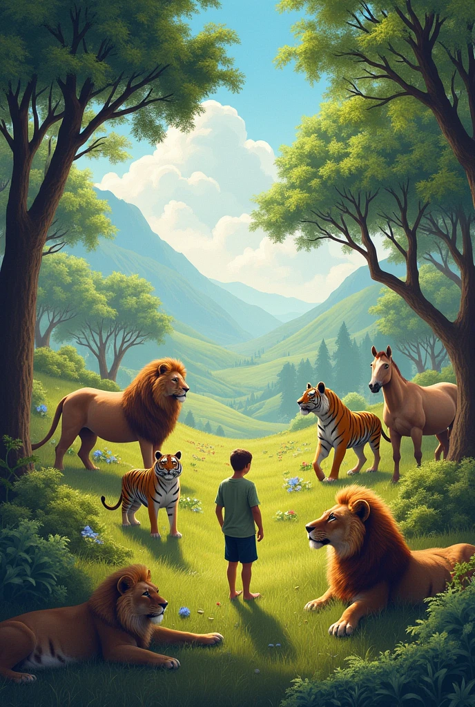 The villagers soon learned of Oliver’s special bond with the lion and the jungle creatures. They began to respect the jungle even more, knowing that their beloved Oliver was its guardian, guided by the wisdom and strength of the King of the Jungle.