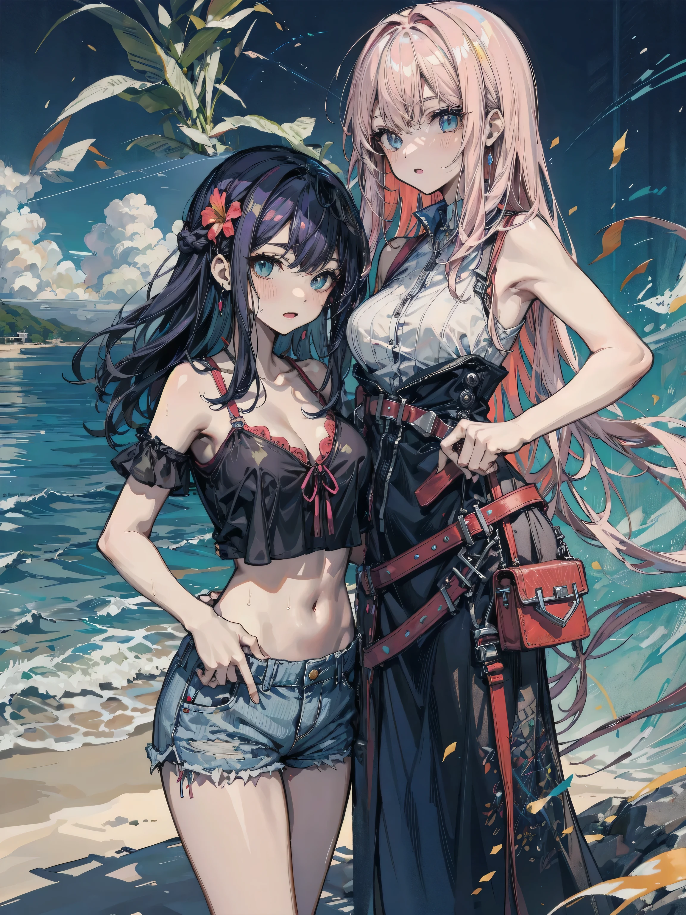 nakeness,Beautuful Women,tmasterpiece,high qulity,hyper HD,16k,hentail realism,long whitr hair,dishiveredhair,quadratic element,anime big breast,Thin leg,Bigchest, big breasts thin waist,largeeyes,Long legs, Go to clothes,Beast Girl,beachside,bareness --auto