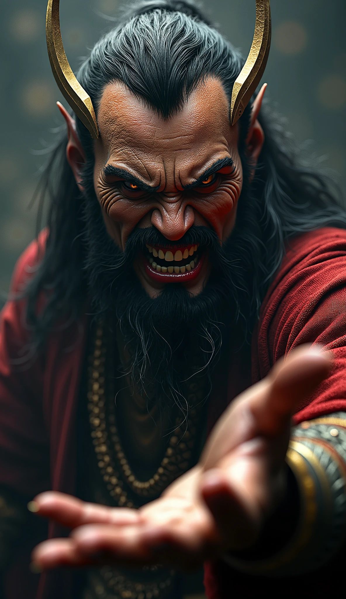 8k,Horror movie photos,Face in the Wheel,The wheels are on fire,A severed head in the middle of the wheel,No body,Floating in,Angry,Beard on face,The background is a Japanese shrine,Shallow depth of field, Vignette, Very detailed, High budget, Bokeh, CinemaScope, Sulky, amazing, nice, Film Grain, Creepy, Anxious, dark, Creepyな, Suspenseful, strict, Very detailed 情報