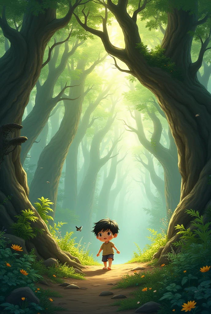 a child lost in the forest