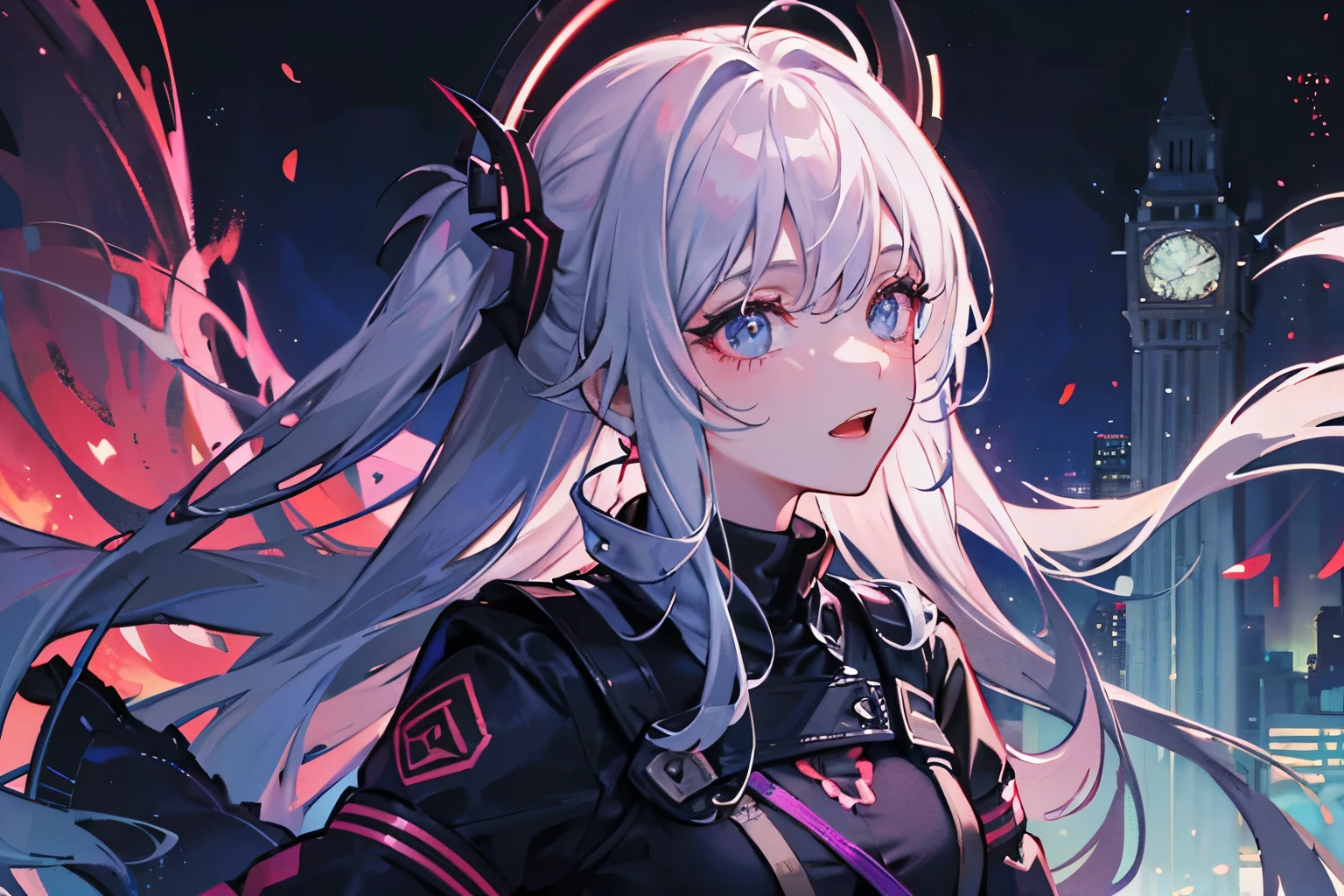 female, close eye pov, colorful iris, red pupil, palid skin, white hair, close eye view, realistic iris