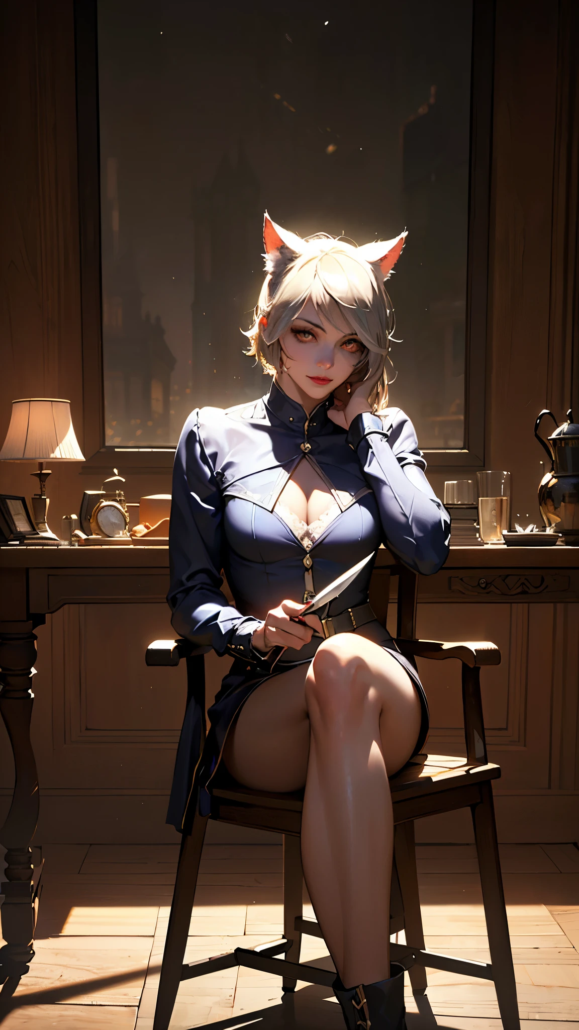 cute female anthro cat, humanoid, (beauty:1.1), sharp, hi res, high resolution, detailed background