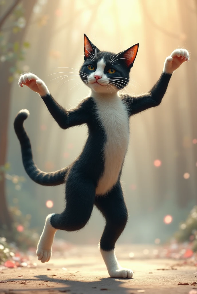 Ak cat dance kerti hui ga rahi hai