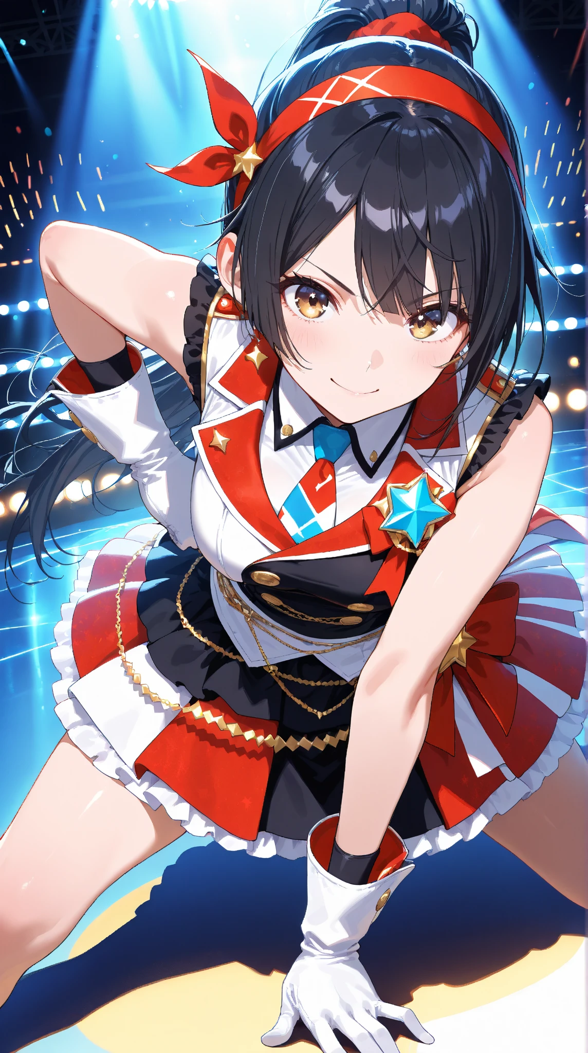 best quality, ultra high res, 1girl,hairpin, full body, bare shoulders, half body under water,cinematic angle,from behind,thigh gap,cleavage,revealing,see-through,professional lighting,thighhighs,sailor collar,necklace,