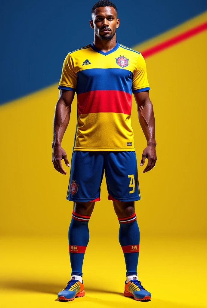 , name Jesus Elijah, with the Colombian national team shirt