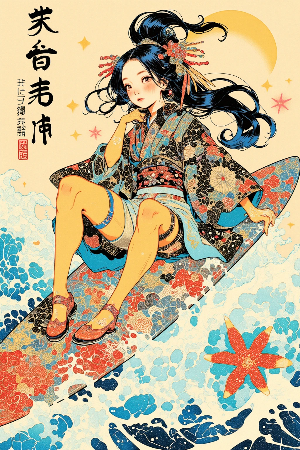  (masterpiece, Highest quality),Takato Yamamoto Style、Mucha style、Art Deco、Mandala、Tangled、Fractal Art、twist、Vibrant colors,colorful, Highest quality, Amazing details, Anatomically correct, Line art, ((Solo Girl))、(Pussy), (tits),(Nipples),  (Black Hair),(Thighs),(Big Breasts)、Perfect Style, (School long sleeve sailor uniform、Navy Blue Skirt)、Sit with your legs apart、squat、Showing off pussy、Open clothes,White socks、your、Browsing Caution,  throw, simple background,Money_background,Mandala Art、Zentangle Art
