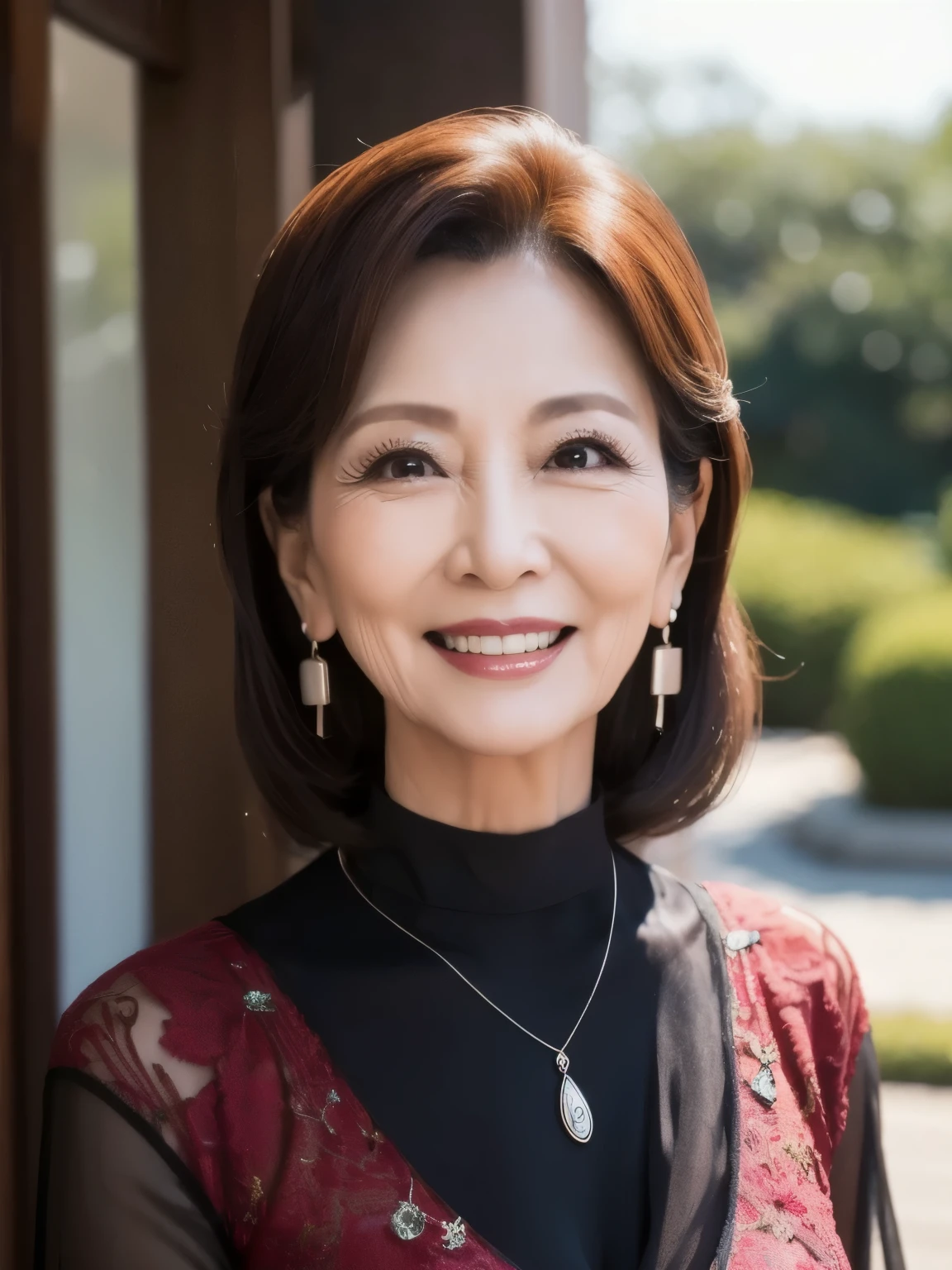 78 Mom MILF Korean, Lady large earring Big choker realisitic Gorgeous Madame Beautiful Mature Woman sexy Smile Gentle woman navel piercing 4K High quality