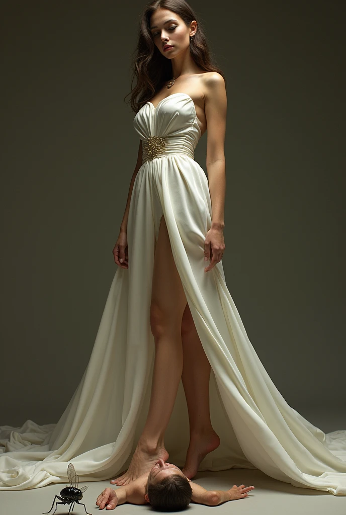 super sexy, a tall, elegant woman with long, silky black hair cascading over her shoulders, almond-shaped eyes reflecting wisdom in a deep shade of brown, delicate and well-balanced facial features contributing to her beauty, slender figure, posture exuding grace and discipline, typically dressed in sophisticated yet understated clothing, reflecting her composed personality, in a photorealistic image, refined fashion photography style, full body shot, 70mm lens, subtle and elegant lighting, high resolution 8K, capturing her grace, discipline, and understated sophistication (refined fashion photography:1.4), (grace and discipline:1.3), (subtle and elegant lighting:1.2)"[[Kate Beckinsale]], [[Victoria Beckham]]
