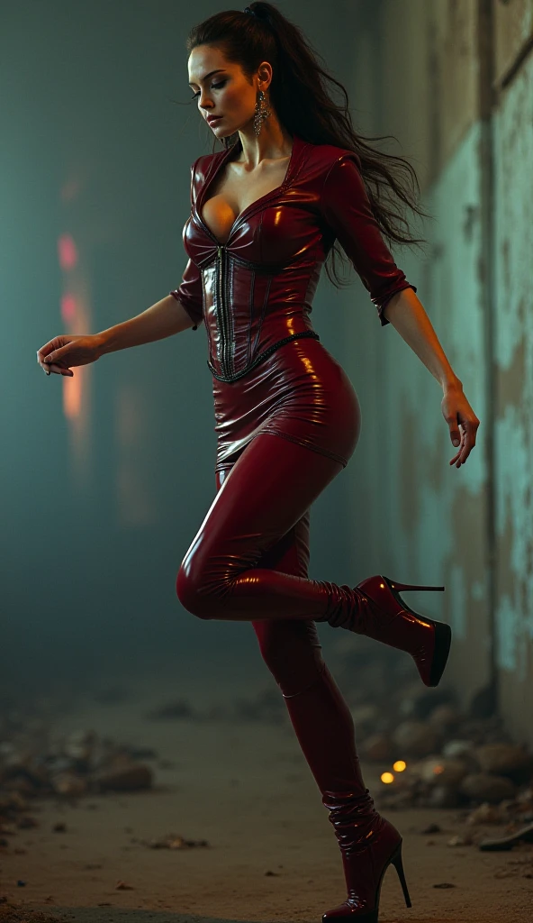 cinematic scene, a gorgeous woman superhero, hair blowing in the wind, dynamic action pose, a mix between Mad Max, Terminator , electricity, lightning effects, electric bloom, 8k intricately detailed : sparking eyes : swirling lightning : glowing sparks, fantasy splash art by Clint Cearly, Daarken, Jeremy Mann, hyper-detailed, hyperrealistic, hyperrealism, epic, cinematic, dramatic, intense, colour splash} . shallow depth of field, vignette, highly detailed