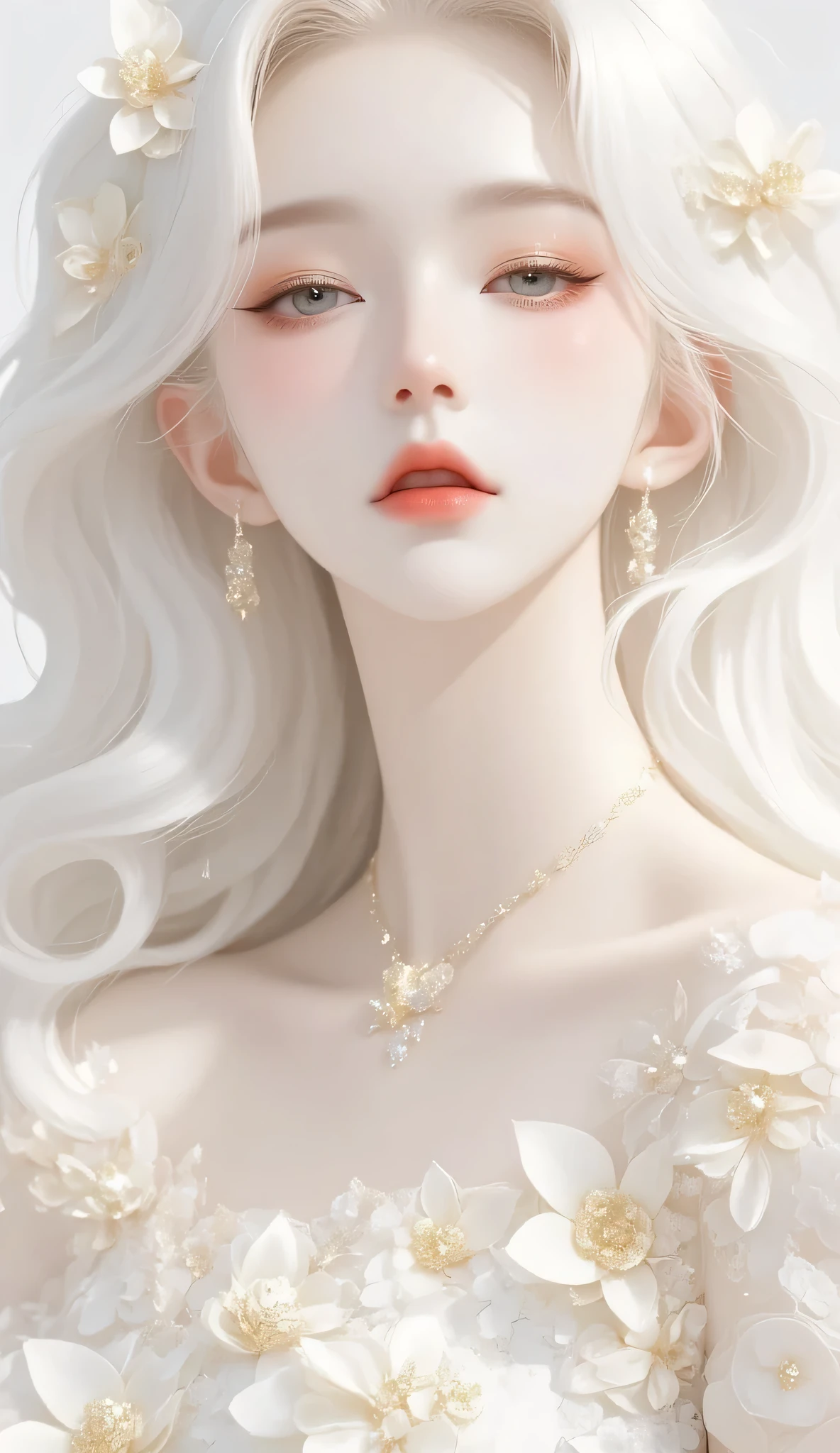 (White background:1.4),(marilyn monroe, head silhouette, Eyes closed, Long colored hair, Oriental elements),(Chinese illustration:1.3,Paper Art:1.3, キルティングPaper Art:1.2),( Streamlined Design, Clear lines, High sharpness,Better Quality, Very detailed, Master Parts, Film Light Effect, 4K ) Illustration design, porcelain doll skin, beautiful detailed eyes, beautiful detailed lips, extremely detailed gold eyes and face, long eyelashes, upper body, from side, looking at viewer, (fractal art:1.3), (pink hair:1.2), water, liquid, cloud, colorful, starry, stars, (best quality, 4k, 8k, highres, masterpiece:1.2), ultra-detailed, (realistic, photorealistic, photo-realistic:1.37), vibrant colors, studio lighting, extremely detailed description, professional, concept art, surreal, 1920s french vibe, monochromatic gold and pink palette, in the style of french illustrator moebius, gold elements,