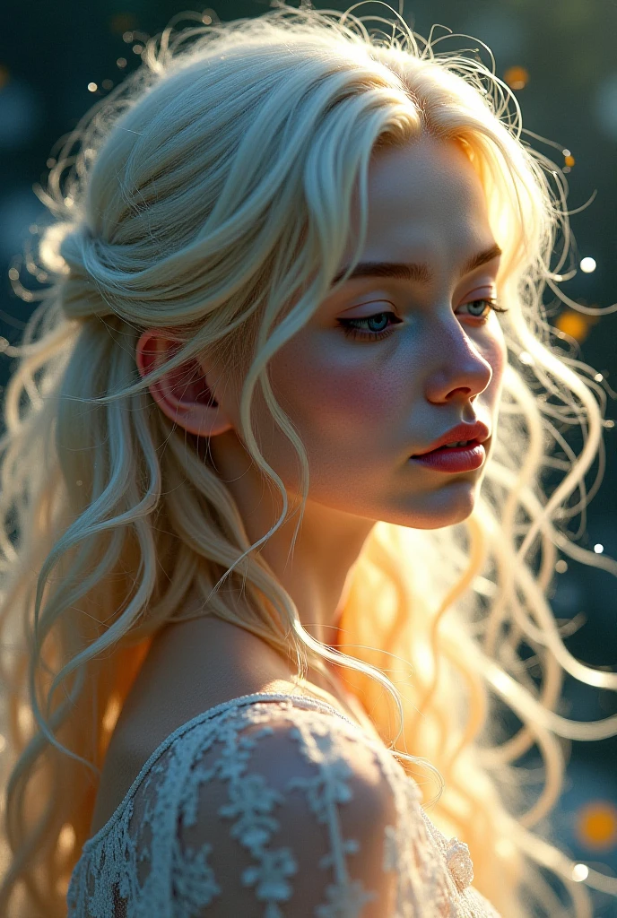 ((close-up of woman's face:1.4)),(aroused:1.3),((closed eyes, moan:1.4)),(realistic illustration). cute 27 yo ((blonde:1.3)) Caucasian woman with green eyes. Sexy (chubby:0.7) figure, natural breasts, beautiful ass. Eyeglasses, cardigan, black floral print sundress, Masterpiece, (highly detailed:1.2),(detailed face and eyes:1.2), 8k wallpaper, cinematic lighting. core shadows, high contrast, bokeh.