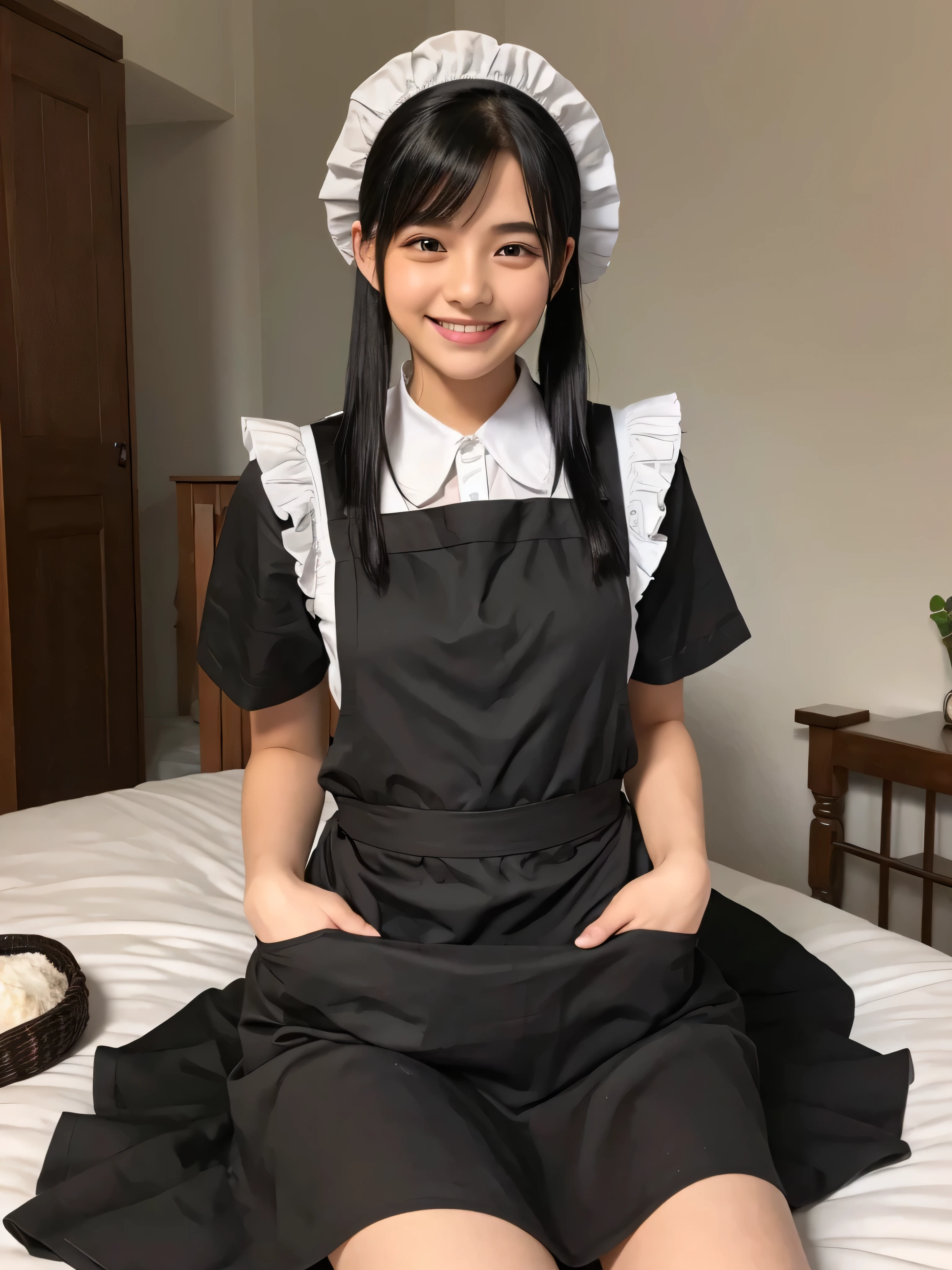 In a hotel room, 18-year-old, Gothic Maid, On the bed, ((On all fours、insert、Deep joy、Ecstatic eyes:1.2),(Back view:1.5), Despair, ((I can't stand the intense pleasure:1.2))、Ecstatic face、Detailed face、Moist eyes、Detailed eyes、Climax expression、look up、Staring at the ceiling、My whole body is convulsing, Maid Choker, Huge Cleavage、Thighs, Gothic Lolita Fashion, Frilled Skirt、Glowing Skin、Cleavage、Lots of frilly socks、Official Art,Highly detailed CG Unity 8K wallpaper, (masterpiece:1.0),(highest quality:1.0), photo shoot, 8K, Browsing Caution, High resolution, Kodak Portrait 400, Film Grain, Lens flare brilliance,View your viewers