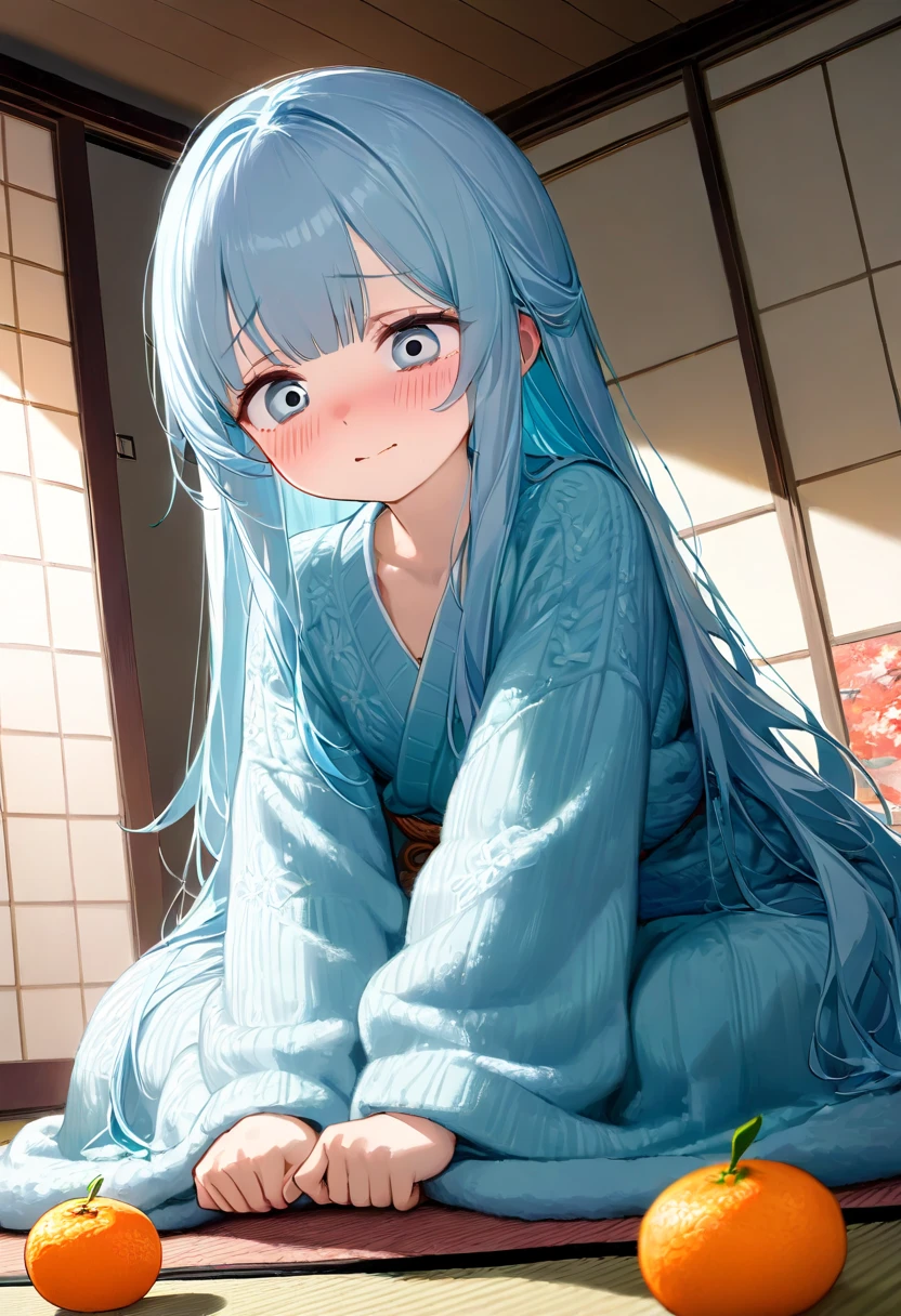 {{{{amazing quality, great quality, high quality, very aesthetic, aesthetic, best quality}}}},
realistic, photo, shadow, Three-dimensional, absurdres, Digital art,
{{{{Magical girl}}}}, beautiful girl, one girl,
light blue hair, long straight hair, hair, trimmed hair, shiny hair, blunt bangs, short sideburns,
blue eyes, tareme,
{{flat chest}}, {{small breasts}}, {{detailed body}}, slim thighs, thin thighs,
{{white mini kimono}}, {{yellow kimono obi}}, {{skull-shaped hair ornament}}, barefoot, Geta for women,
No panties, no bra, spread legs, Raise both legs toward the ceiling, open the thighs, distress, resistance, defeat, inferiority, sexual pleasure, troubled face, shy, orgasm, sensitive body, Screaming, trembling, A girl covers her crotch with her hand,