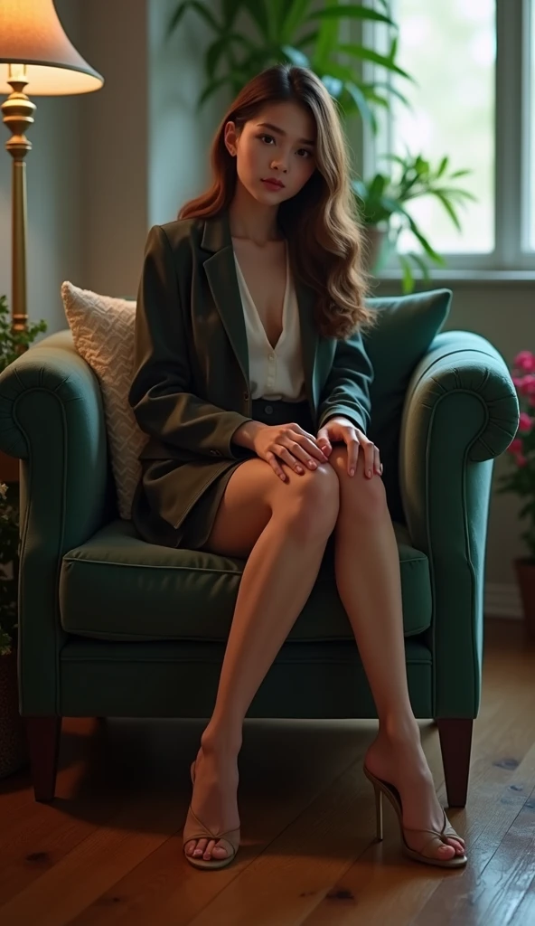 Shoes in the color of the dress