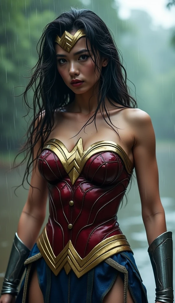 ((18 years old beautiful korean girl)), (wearing spiderwoman suits : 1.4), ((in a medieval city)), (night time), (((perfect size breasts, cleavage))), (hourglass figure), natural lips, photorealistic, masterpiece, realistic, realism, photorealism, high contrast, photorealistic, 8k HD high definition detailed realistic, detailed, skin texture, hyper detailed, white clear skin texture, best quality, (photorealistic:1.4), high resolution, detailed, raw photo, photo realistic, (high detailed skin:1.2), 8k uhd, dslr, soft lighting, high quality, film grain, Fujifilm XT3), hyper realistic lifelike texture dramatic lighting unreal engine, even, neutral light, key light, bold, bright colours, daylight, (balanced saturation), (dynamic lighting), (natural lighting), ((pink lipstick)), (natural makeup), ((long hair)), ((glossy skin)), (colorful lighting), (sick pose : 1.7), (wet shot : 1.5), ((low angle photoshoot : 1.2)), (((close your eyes)))