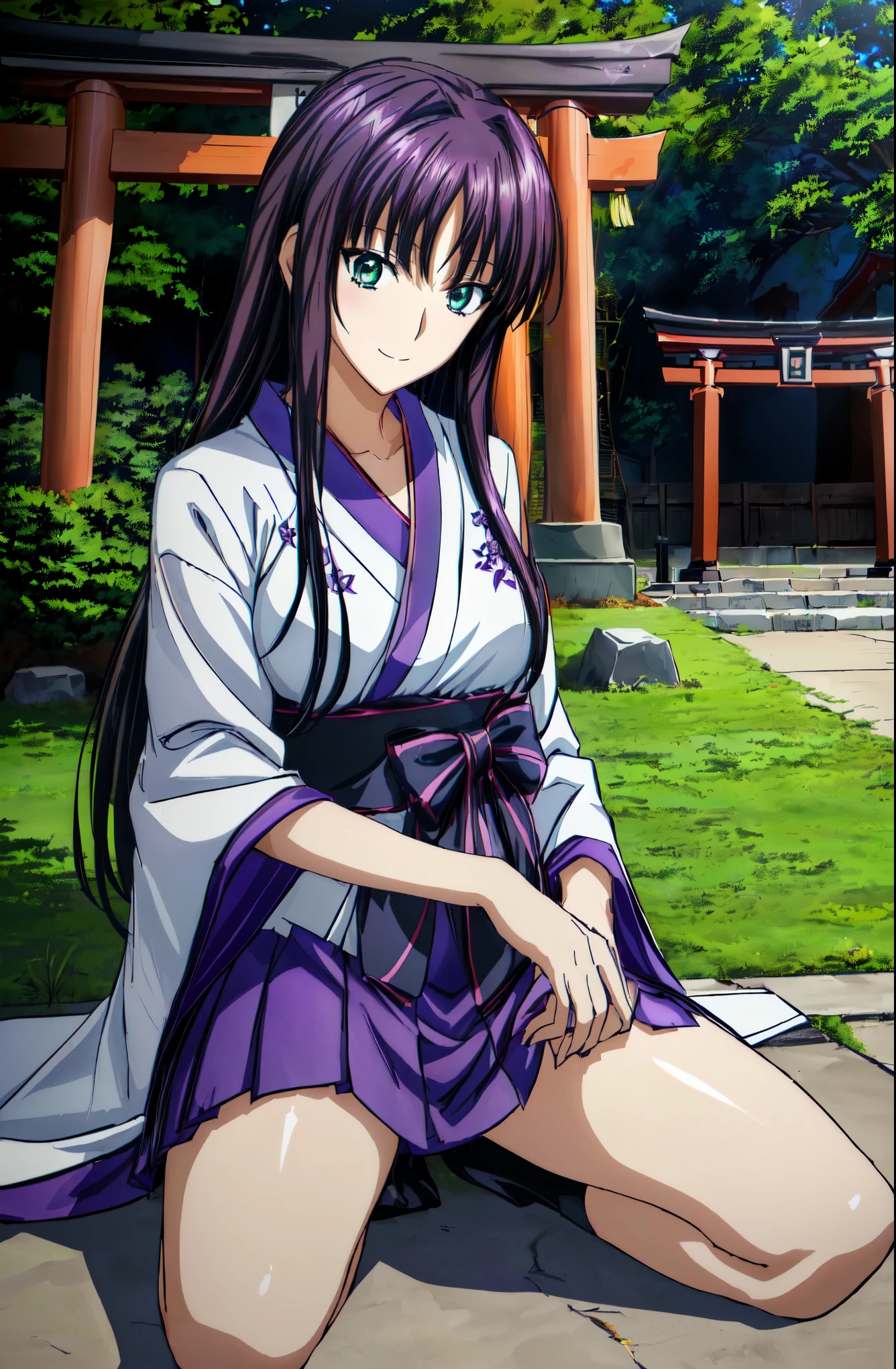 green eyes,赤 purple hair,(( shrineの乙女))),(((shrine))),((( torii gate ))),((( shrineの乙女服))),Vermilion also , shrineの乙女服を着た女の子, Connecting UHD and 8K , 長い赤 purple hairと green eyesをした Anime Girl , anime moe art style , 若い Anime Girl の接写, smooth anime cg art ,美しいアニメの女子 high school student from the side, anime moe art style , Statue of Wang Jen Pen , Seductive Anime Girl , Anime Girl , 魅力的な Anime Girl , Statue of Wang Jen Pen , Anime Girl , 8K Ultra HD , high definition that also concentrates on the crotch , CG Details , High Quality shadows, Beautiful and Delicate Face , ディテール美しい beautiful eyes,break( high detail 8k wallpaper ),( Highly Detailed CG 8k Wallpaper ),Makima ( chainsaw man ),Scathach ( destiny / grand order required),Reika Shimodaira , there's nothing there, Very Delicate and Beautiful CG Illustration ,最 High Quality ,Realistic feel ,Realistic Fabric, realistic texture ,(((Masterpiece))), (((最 High Quality ))),8k,32K,Masterpiece, beautiful charming anime woman , Ultra Fine, Ultra Details, high definition that also concentrates on the crotch , Statue of Wang Jen Pen ,Masseter region, 最 High Quality , High Quality , HD, HDテクスチャ, High Quality の影, high detail, Fine section,1 personの少女, high school student from the side,Alone,I,1 personしかいない,Alone,1 person, adult , beautiful long legs , beautiful breasts , Beautiful Thighs, Tight Legs , Beauty of Footstools , big breasts、 Small Waist ,Mature body girl, purple hair, purple hair, purple hair, Blackcurrant Hair , Silky Smooth Hair , colorful hair, straight hair,smile, Smiling happily , fun to play ! Vivid Expression ,かわいいsmile,Cool Beauty, Beautiful Woman, beautiful faces , Beautiful realism, charming gaze, Bewitching looks ,Quiet look, beautiful hair,smile, colorful eyes , green eyes,Jade green eyes, beautiful eyes,bright eyes, beautiful eyes, Jewel Eyes ,Jade Eyes, droopy eyes ,((( green eyes:1.5))), enchanting face ,8 heads,Statue :171cm,彼女は首に necklace 身に着けています, necklace ,ビーズ necklace ,Magatama Accessories,smile, enchanting face ,Model Photo, high detail, 【 contemporary, Romanticism, realism, Hyper- realism, Cinematic Lighting , ray tracing , The Colors of Mt. Fuji, ((( cowboy shooting ))), 8k, Super detailed seen from above , accurate, 最 High Quality , , Super detailed seen from above , standing , I' is wearing clothes ,Winter Sky, blue sky,