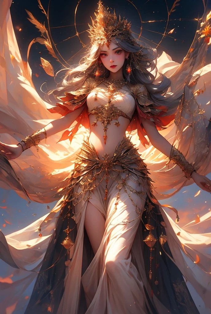 Diving Into The Ether Flowing with The Eternal Soul Through Vibration of love, everything is connected, Flowing energy, Spiritual, Divine, Dreamlike, cosmic, concept-art, mind blowing, Feminine beauty, God, pineal gland, DreamlikeArt