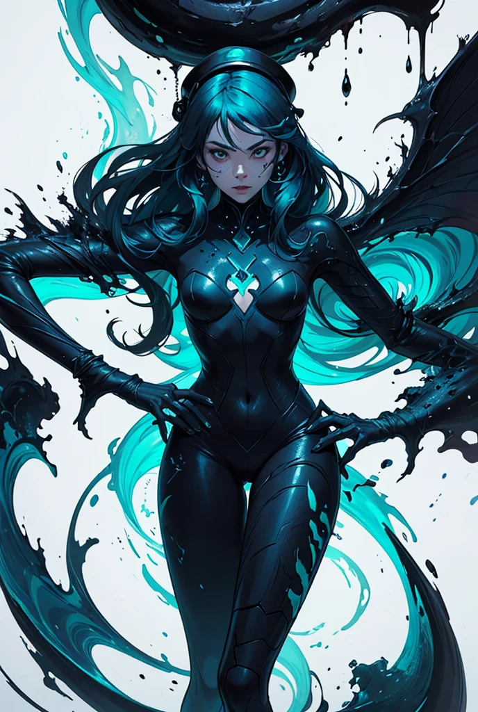 score_9, score_8_up, score_7_up, score_6_up, score_5_up, score_4_up, score_9, medium shot, torso shot, portrait of seductive voluptuous Goth raven form teen titans, focus on breasts, perfect hands, perfect fingers, rating_safe