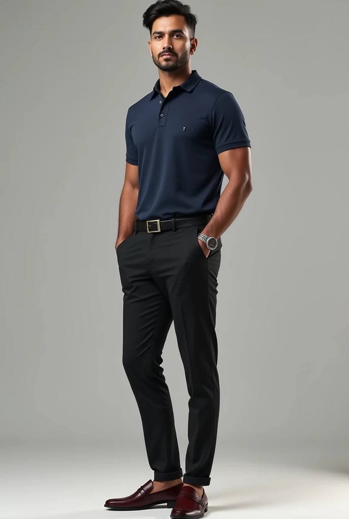 young asian man in a black polo shirt sitting on the grass with a serious expression, looking into the distance Turn your head slightly.，daytime (Create a masterpiece: 1.2),(CGI art:1.3),(realistic:1.5),(After processing:1.3), (Sharp focus:1.3), 1 man, open mouth, smile, (Shirt with open buttons), Navy cargo pants, Korean guy , korean men, (High gloss details), chest muscles, large arm muscles, blood vessel, Big muscles, Broad shoulders, looking at the audience, Balancing the eyes, seaside beach sunshine looking at the sea