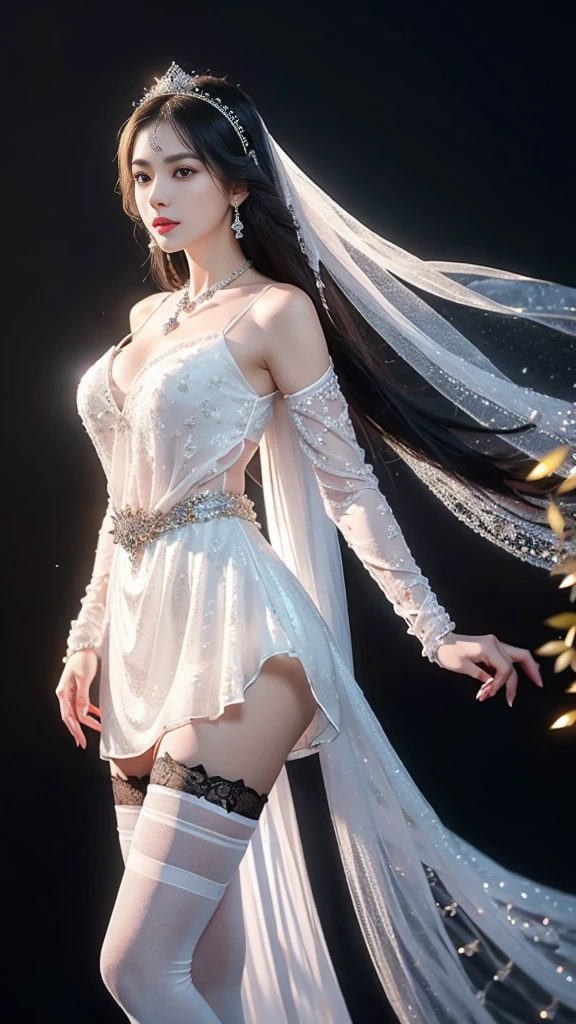(RAW photo:1.2), (realistic), beautiful detailed girl, very detailed eyes and face, beautiful and detailed eyes, huge file size, High resolution, very detailed, highest quality, [table top:1.6], shape, very detailed, small details, highest quality, 8k wallpaper, movie lighting,woman in a torn wedding dress, Mysterious cube-shaped flying object, Destroyed world, Fleeing Woman, fight bravely, Desolate world, running, A white bra is visible through the torn wedding dress, White panties are visible, A red shining disaster々new cube, look of fear, slender body, young face, immature body, Exposed underwear, white high heels