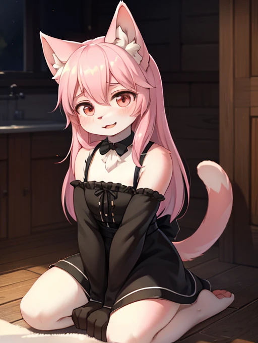 Cute girl with cat ears、Japan anime style、Moe、(full body2.0)、(1 person only 2.1)、(No background 1.8)、Authentic and highly detailed body、小柄、girl with、childish、10yaers old、length hair、bangss、A pink-haired、Authentic and highly detailed face、beautiful eyes that are authentic and highly detailed,、 Authentic and very delicate arms and hands、Authentic and highly detailed human hands(5 fingers)、The most beautiful girl in the world、Delicate and beautiful pink cat eyes、Authentic skin texture、Plain clothe、ta、a miniskirt、(Authentic and highly detailed pink stockings 2.5)、(Authentic and highly detailed long boots 1.5)