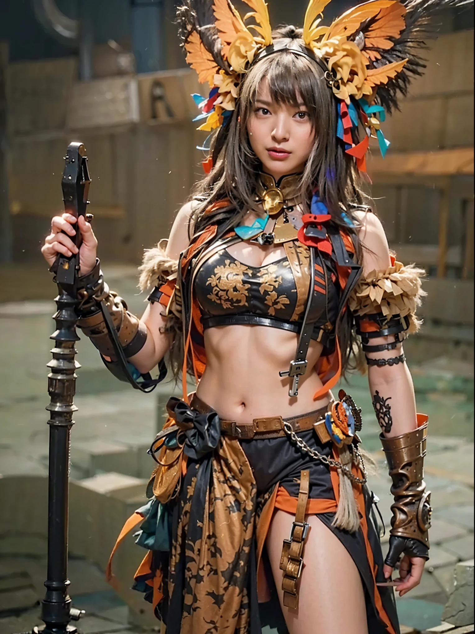 (Completely live action:1.37), (Amazingly realistic textures:1.37), (masterpiece, best quality:1.2), (8k uhd, 16k, 32k, ultra high res), amazingly realistic skin, amazingly realistic photo, superrealism, (photorealistic:1.37), (RAW photo), ultimately realistic, (ultimately realistic all details), (ultimately realistic all textures), super realistic lighting, super realistic shadow, (japanese girl:1.5), (realistic idol face), smiling, happy, super realistic face, ultimately realistic skin, ultimately realistic eyes, (mascara:1.35)ultimately realistic background, ultimately realistic detail up, (kkw-ph1:1.25), (GotouMaki:1.25), (Canon EOS R6, 85mm, 1/200s, f/5.6, ISO 1600), (tattoo), (mechanical armor:1.37), (blue eyes:1.2), (silver hair:1.3), 