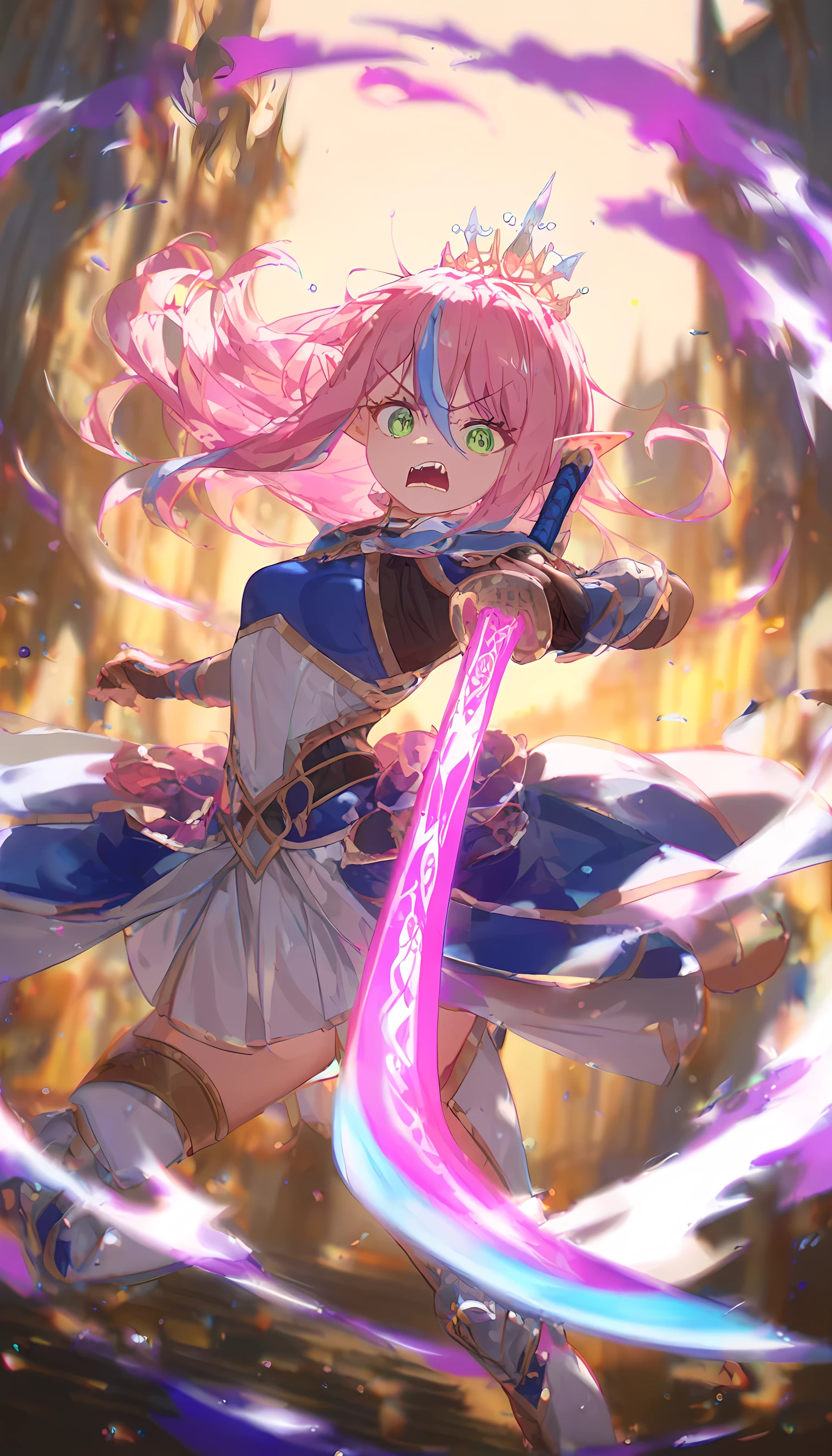 anime frame, detailed face, fighting, powers, magic