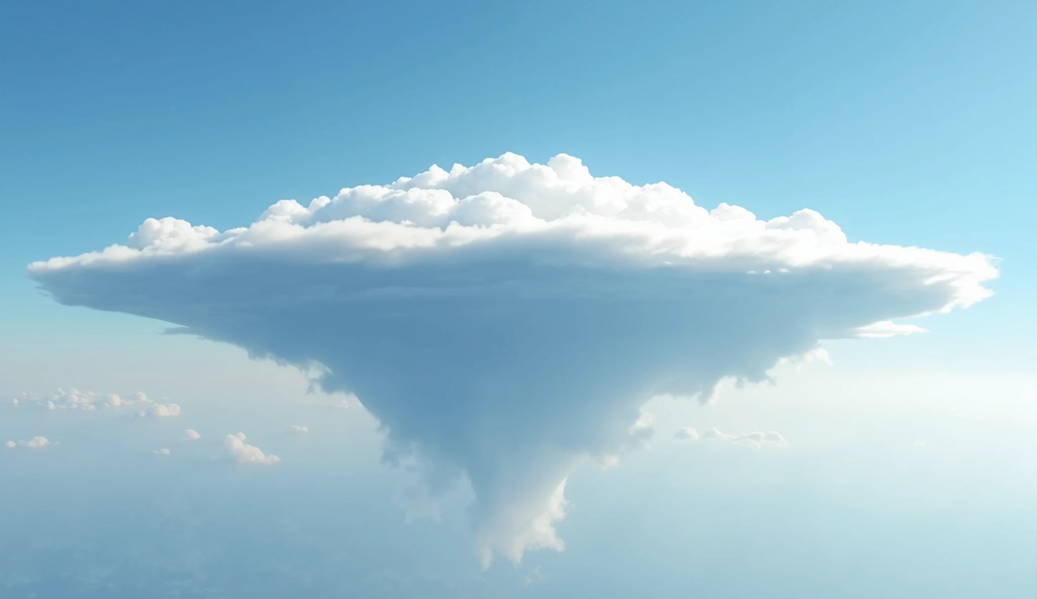 photorealistic image of cloud power, portrait, asymmetrical