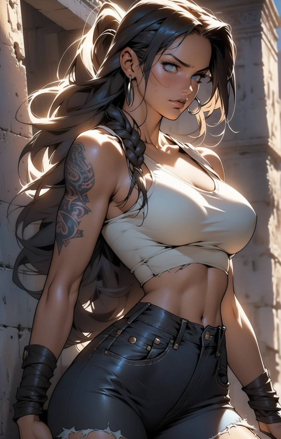 complete with flowing skirt, ass