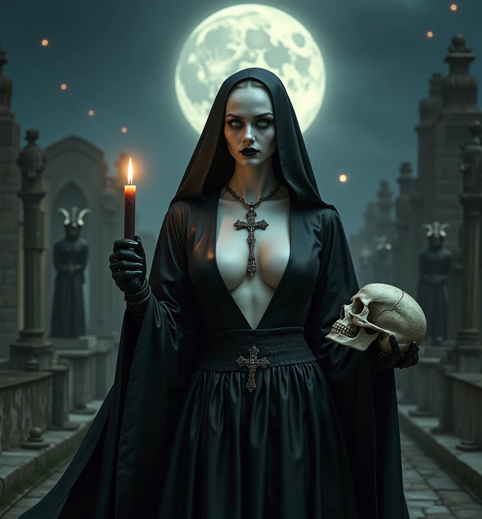 White vampires in the dark night