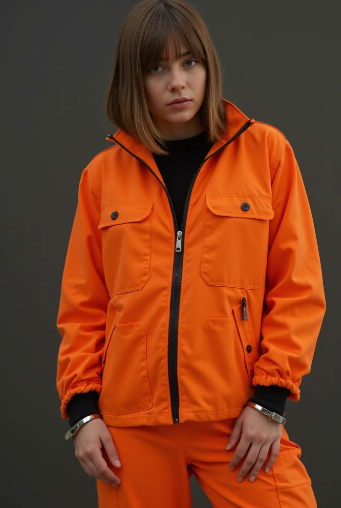 Tulip Olsen from "Infinity Train" is a visually striking character with vibrant, reddish-orange hair styled in a high ponytail. Her eyes are expressive, often reflecting her determination and curiosity. She typically wears a green hoodie, which serves as her signature garment early in the series, paired with comfortable jeans and sneakers suitable for exploration. Tulip's design is practical yet distinctive, emphasizing her readiness for the challenges presented by the ever-changing train cars. Her appearance evolves subtly as she progresses through her journey, reflecting her growth and resilience as a protagonist.