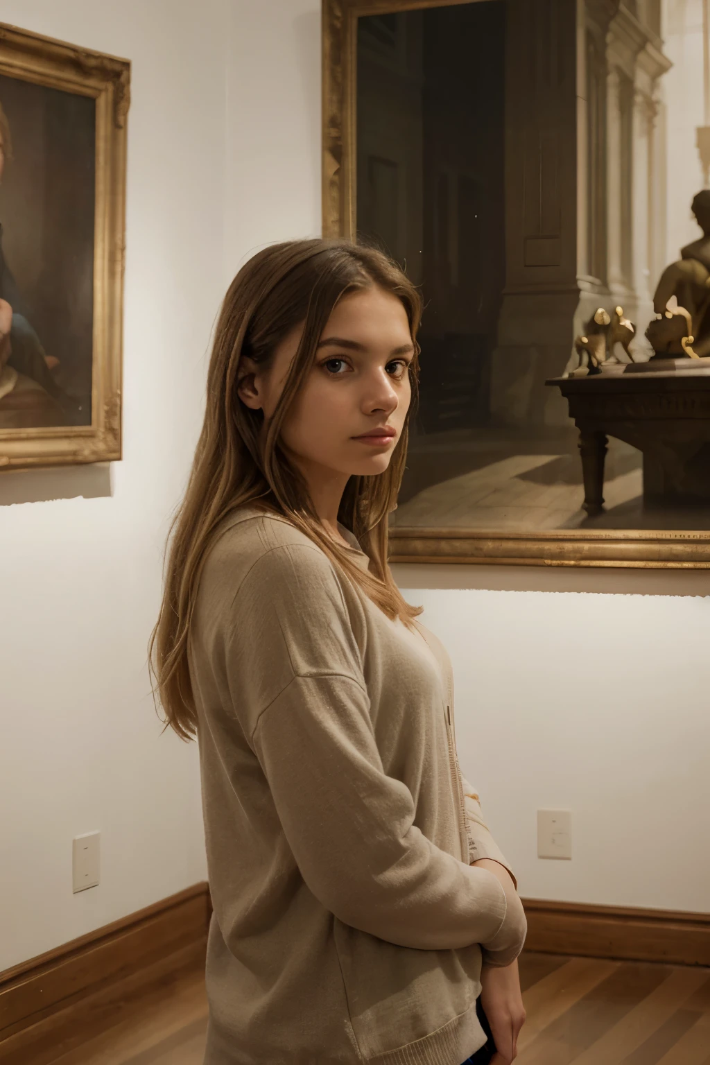 Arav woman in pink dress looking at camera, Soft portrait shots 8 k, Eva Elf, Portrait of Sophie Mudd, looking to the side off camera, Beautiful young model, Look directly into the camera, Filmed in the early 2020s, Photo of young woman, Florence Pugh, Looks like a mix of grimes