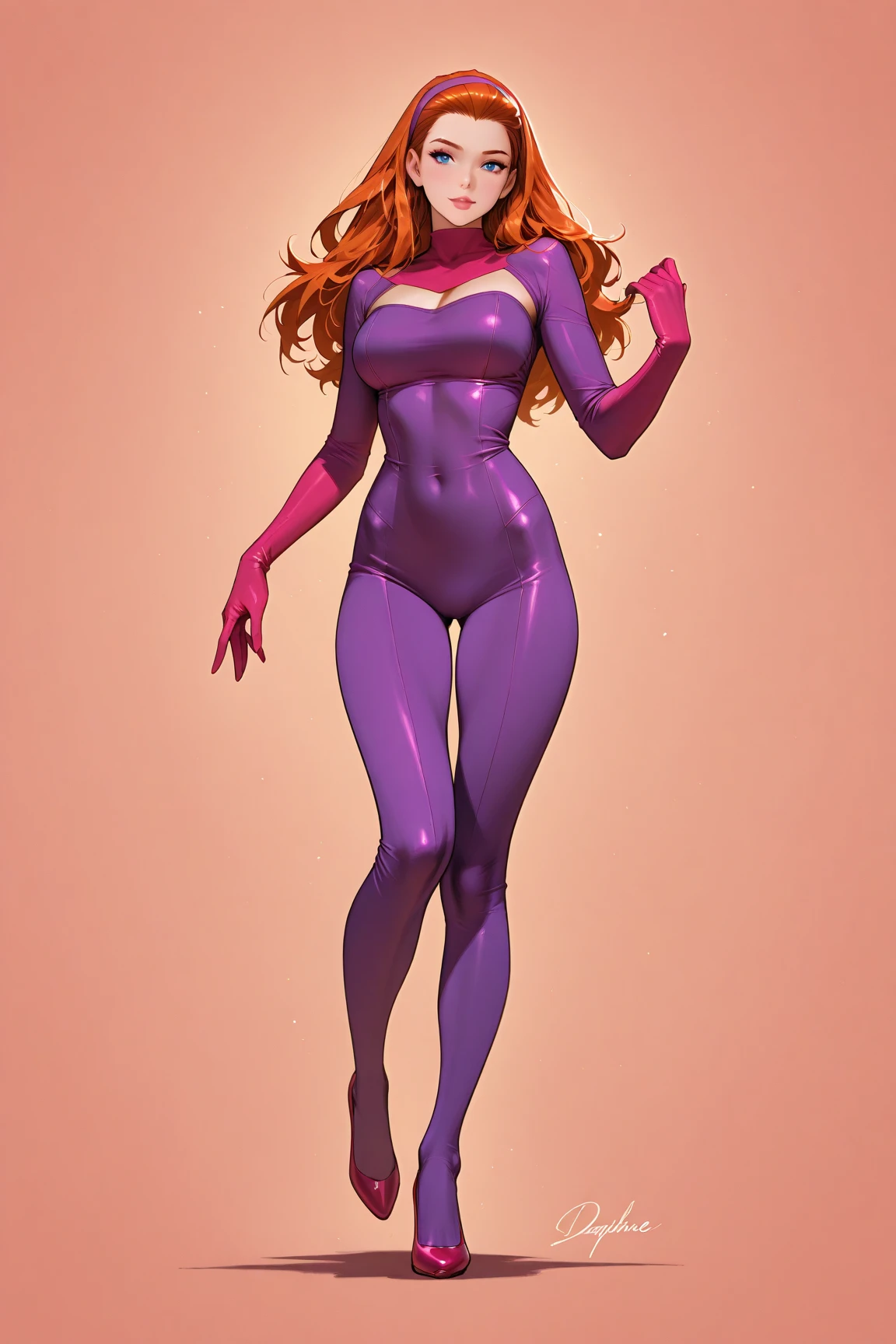 STICKER (best quality, masterpiece, highres:1.3), (solid outline:1.2), absurdres, women full view, large breasts, star eye, Starfire, Superhero, blush, red eyes, red hair, purple costume, naked, see thru, milf, full body portrait, cowboy shot, no background, looking up, perfect face, detailed face, bangs, perfect body, beautiful eyes, pretty face, bright skin, idol, shoes, cleavage, face view, ass view, side by side, sexy stockings, unbutton top, panties, full body, shoes visible, standing up, holding her breasts, naked top,