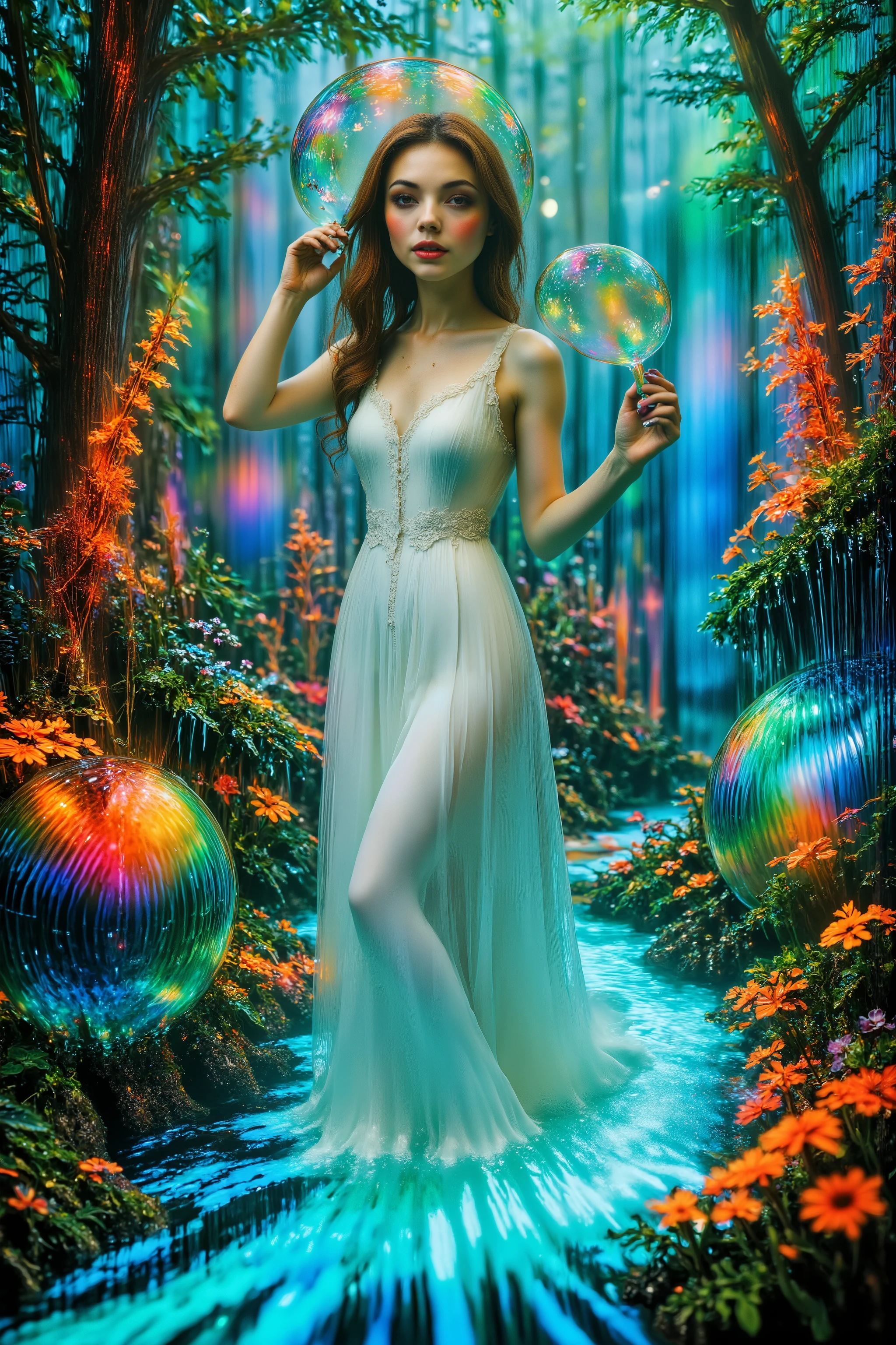 a psychedelic digital art,ultra-detailed vibrant fluorescent neon colors,intricate rainbow glass-like environment,shimmering glass bubbles morphing out of swirling colors,glowing light and reflection,4d mandelbulb psychedelic landscape,bright overexposed backlighting with depth of field,award winning masterpiece,pixel art,portrait photography,photorealistic,hyperdetailed,glass morphism,sparkle,optical illusion,rotational symmetry,best quality,8k,ultra-fine detailsWithin the black of the abyss, intense bright, colorful, perfectly symmetrical glass spheres containing the glowing light of acidzlime within the glass. Smaller glass orbs beneath that melt and drip vibrant colorful symetrical patterns that cover the ground and merge together in a quilt of intricate and complex designs. High fantasy, magical effects,Portrait photography, cinematic photography, photorealistic UHD, intricate, complex, attention to detail, optical illusions, unique patterns and designs, avant garde, masterpiece. Light is emerging from colors in a psychedelic dream, shimmering glass morphing out of colors, tripped out vibrant colors, perfectly formed beautiful reflective bubbles, attention to detail on the bubbles and spheres, beautiful psychedelic digital art, pixel art, trippy colors, 4d mandelbulb psychedelics, glass like psychedelic landscape, intricate rainbow environment, psychedelic underwater brightness, neon colors, bright  colors, psychedelic trip, fluorescent psychedelic aesthetic, psychedelic vibrant colors, bright psychedelic neon colors, paint splattered backgrounds,swirling spirals and vortex, bright vibrant colors popping out from 3d glass spheres, Pixel Assets, Portrait photography, surrealism, Photorealistic, Hyperdetailed, Glass Morphism, Digital Art, Sparkle, Optical Illusion, Glowing Light, Reflection Light, Overexposure, Backlighting, Depth Of Field, Rotational Symmetry, UHD, High Details, High Quality, Super Detailed, Best Quality, Award Winning, Masterpiece.   