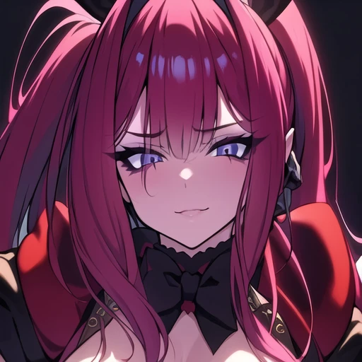 anime com chifres e um vestido preto, menina demon, portrait of a female demon, Demon girl, portrait of demon girl, succubus, Succubus bonito | | |, mika kurai demon, Portrait of a demon, succubus | medieval, menina animeora, giesha demon, devious evil expression, Retrato Gapmoe Yandere Grimdark