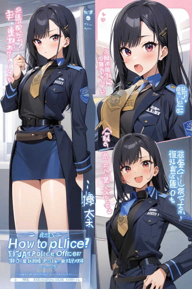 16k works,Highest quality,18-year-old,No background.White background only,whole body、sexy、 One person, Beautiful Face,, Symmetrical eyes, Perfect body, Good balance、 Perfect body、Black Hair,Red eyes,short hair,Large Breasts,Long sleeve,,Black gloves,Black knee socks,mini skirt,Blue Skirt,uniform,beret,Garter Straps,Blue jacket,Blue hat,Pencil Skirt, smile、sit