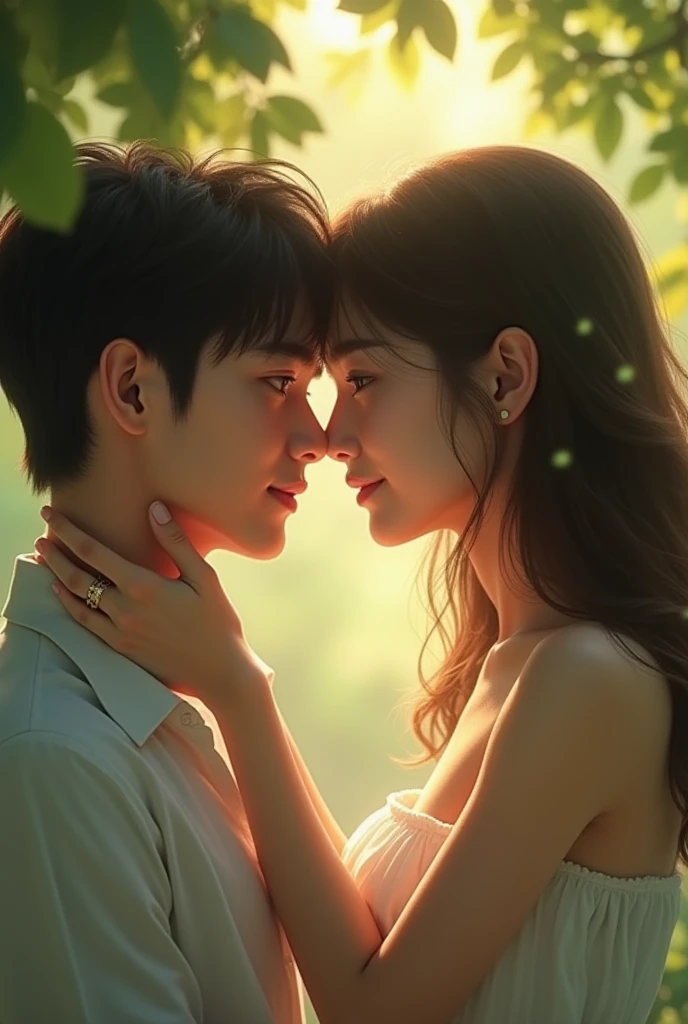 1girl and 1boy making love in Rainforest Dusk