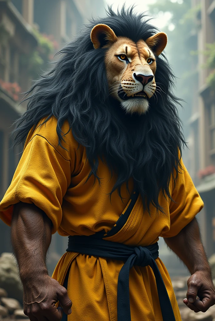 Masterpiece, solo, Detailed eyes, Detailed face, 20age adult, furry, male, kemono, handsome, full body, muscle, furry lion, Shaolin Monk, buda's temple, shirtless, topless, style cute, portrait, head shot portrait, dynamic pose, anime, in motion, extremely detailed, expressive, dramatic light, epic setting, very detailed, light against darkness, photography, hyper realistic, moody, cinema lighting, intricate detail, depth of field