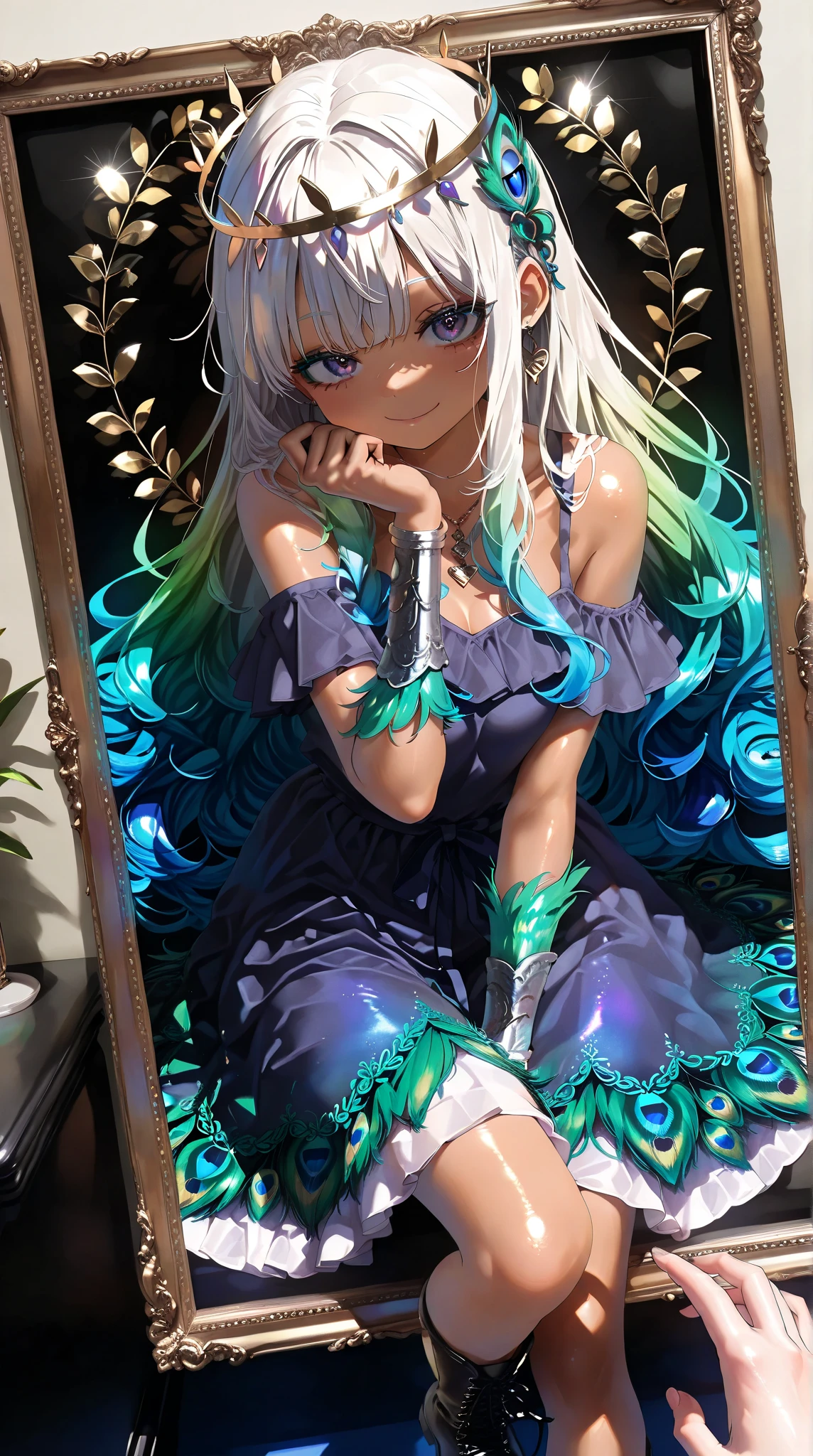 1 girl, barefoot