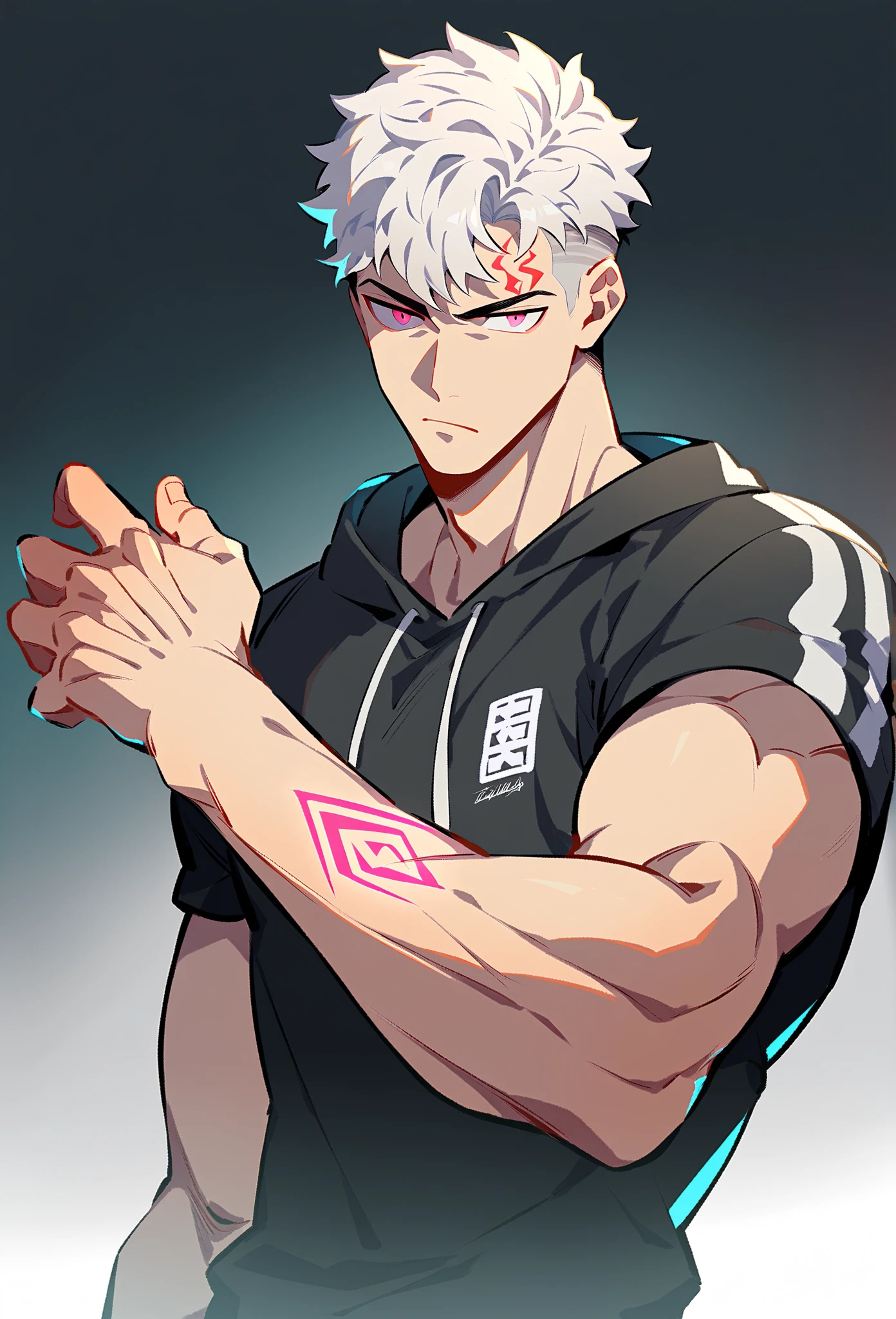 highest  quality, 8K, image high resolution,anime styling , Arataki Itto,hot,shittless,buff