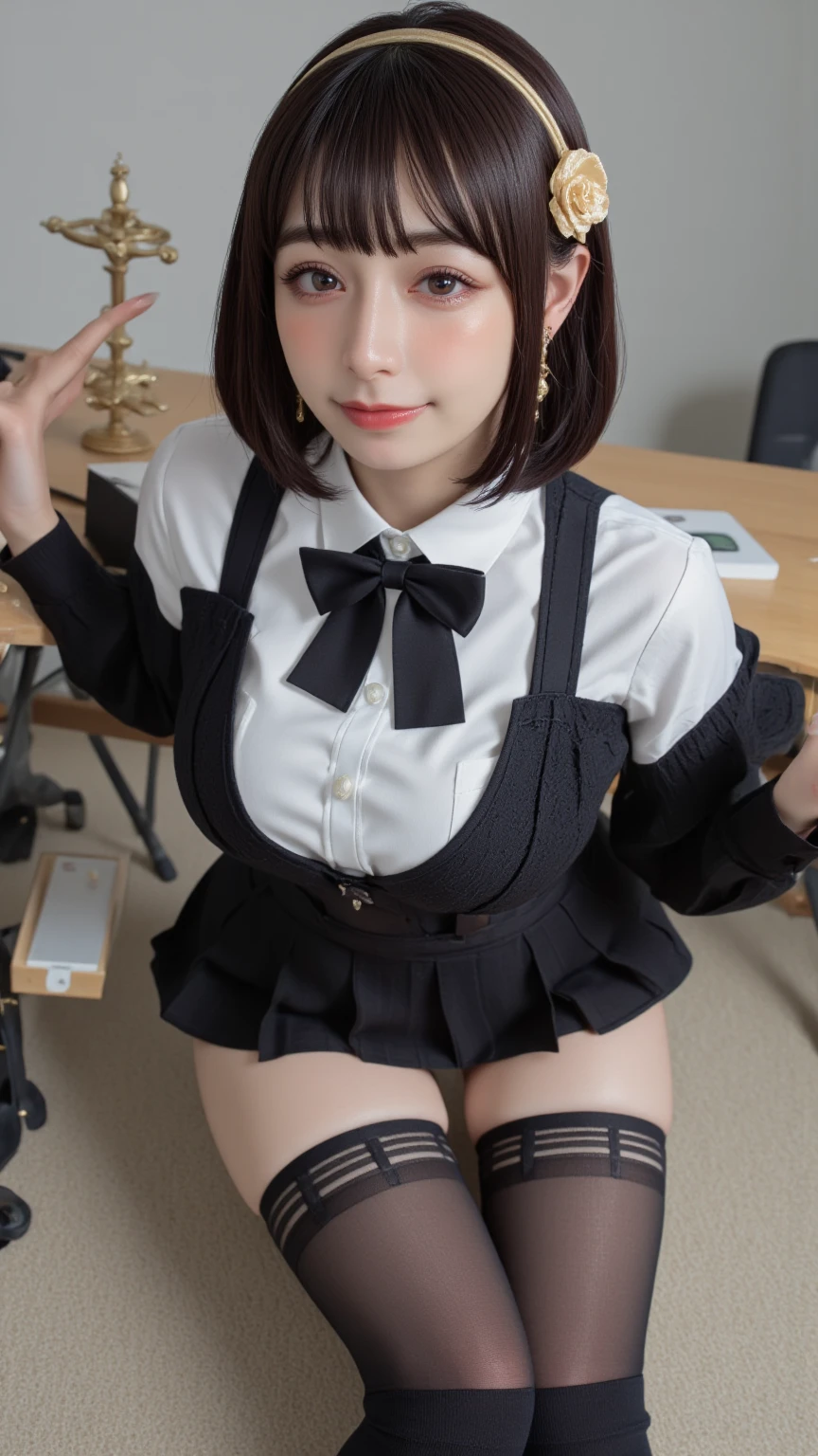 Hand grabbing skirt