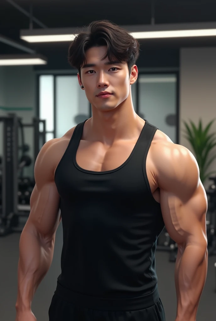 Mind control , (masterpiece, ultra quality, high resolution, 8k, intricate: 1.2), (detailed face:1.2), handsome, Young Korean man ,white skin, double eyelids , detailed skin, 1boy, ((realistic)), abs, good lighting quality, muscle veins, ((pale skin)), (drooling:1.2), side view, lust face, (look at spiral on TV:1.3), (viewer pop:1.3)