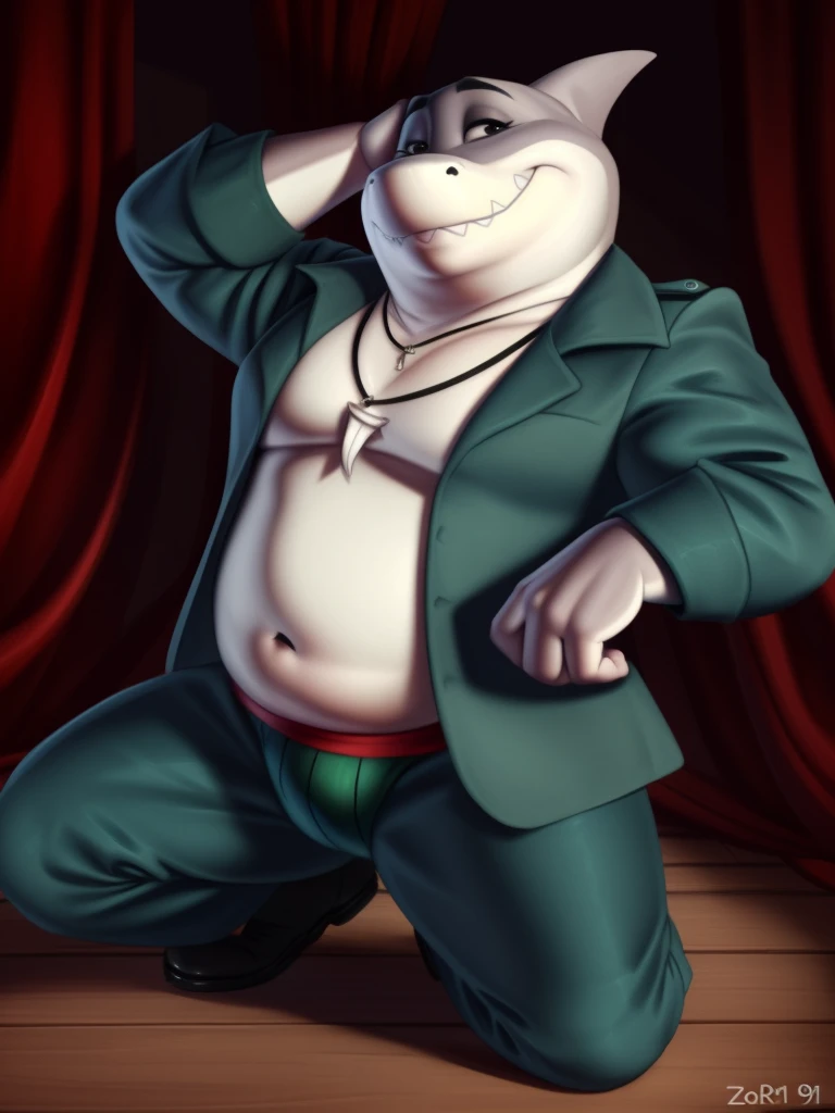 , by bontiage a chubby shirtless anthropomorphic turtle with body hair wearing sexy clothing, stripping at a strip club at night, doing a sexy dance