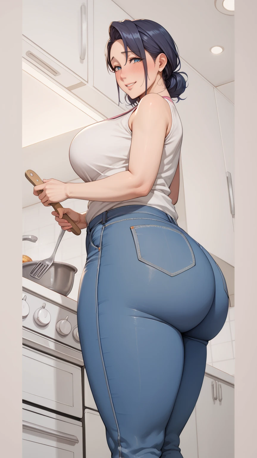 Woman with black hair, with big breast, pubic hair, (naked), beautiful nose, beautiful finger, beautiful face, sad smiling, masterpiece, high quality, detailed, busty, mature female, milf, park background, looking at viewer, blush face, showing her pussy, big ass, sweating, (full body), orgasme face, blush face, standing, (from behind), long hair, tongue out, ((pussy cum)).