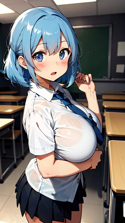 1 rapariga, Ayanami, evangerion, 8K, top-quality, 校服, ‎Classroom, kindly smile, sit a chair, looking outside the window, Dusk light, detaileds、a miniskirt、((I-Cup Bust))、((Big butt))、((Generate images that always show the bust))、Beautiful nipples、thick thighs、Ecstatic look、Very comfortable appearance、grab the bust、((Pose with one leg raised to show genitals))、thick thighs、large udder、Wet female genitalia、Beautiful nipples、Erect nipples、Spread the female genitalia with your fingers、Squat and open your legs、Insert the vibrator into the female genitalia、large udder、little fat body、Clothes are wet and see-through、plump udder、sky blue thin pubic hair、Show me your female genitals、Show me your nipples、Shirt with unbuttoned chest、Lift up your skirt and show your genitals、Please lift up your skirt and show me your butt.........、Erect nipples、Oblique dorsal angle、The whole body is soaking wet、Clothes get wet and nipples show through、Plump body、function、sensually、wide pelvic、Soft udder、soft ass、Thighs are soft,Rough shirt、Show me your nipples、Show me your female genitalsください、Plump bust、Plump buttocks、(((Healthy body)))、Male organ with juice dripping from the erect clitoris、Plump bust、Piledriver pose、knee widening pose、Spread your legs and show your female genitals Spread your legs and show your female genitals、